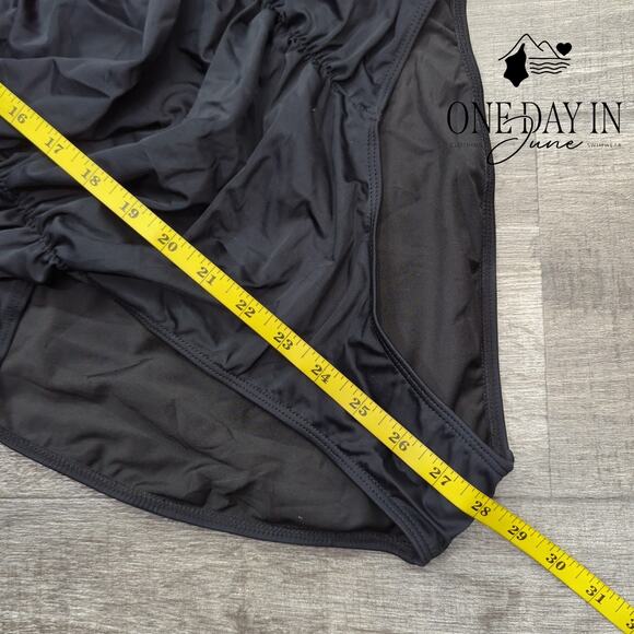 Blooming Jelly Cross Front Cut Out Tie Back One Piece Swimsuit Size L - Picture 5 of 6